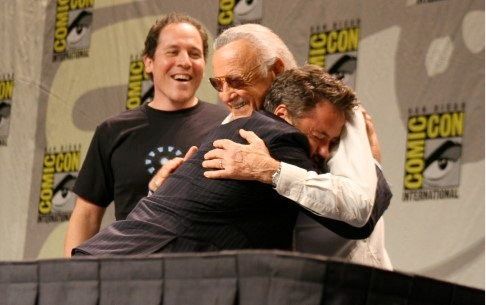 Robert Downey Jr., Stan Lee y Jon Favreau