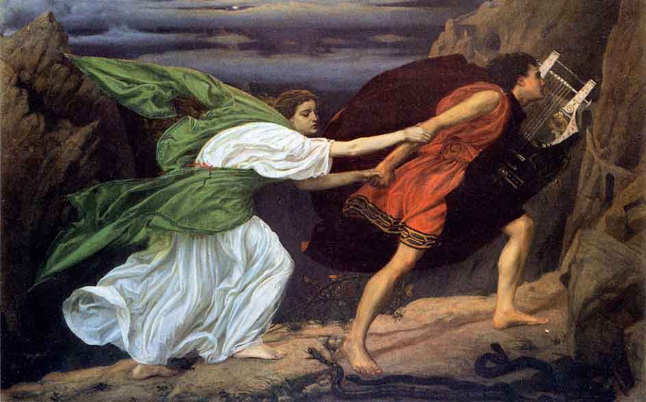 Orfeo y Eurídice saliendo del inframundo