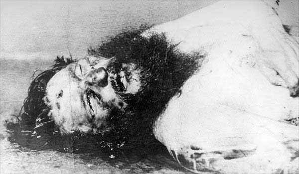 El cuerpo sin vida de Rasputín