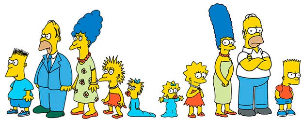 El antes y después de Los Simpson