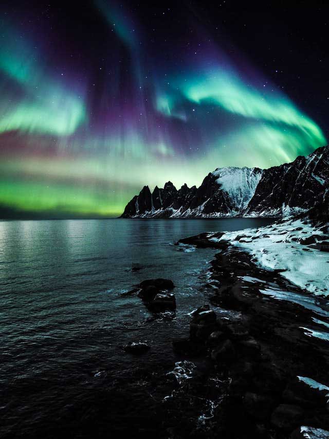 Imagen de una aurora boreal