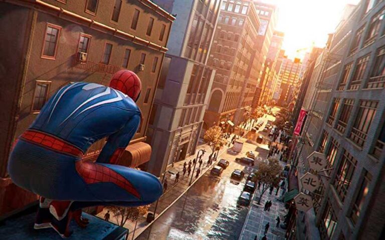 El distrito de Manhattan en el videojuego Spider-man de 2018