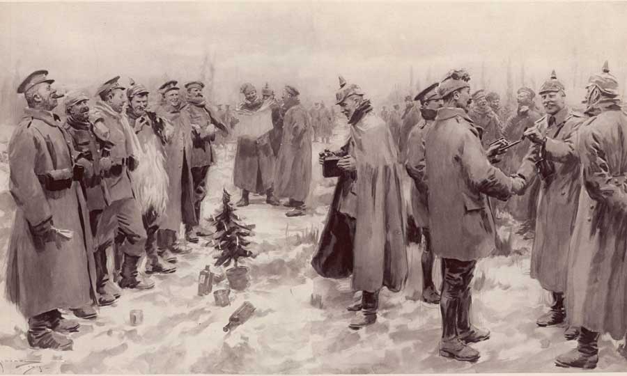 La tregua de Navidad de 1914 en plena I Guerra Mundial
