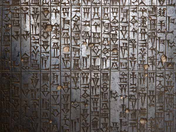 Fragmento del Código de Hammurabi, grabado en piedra en 1750 a.C.
