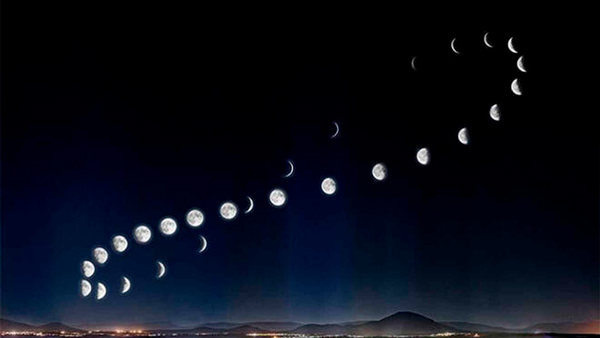 Analema lunar observado desde Toledo, España
