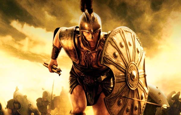 Brad Pitt como Aquiles en Troya
