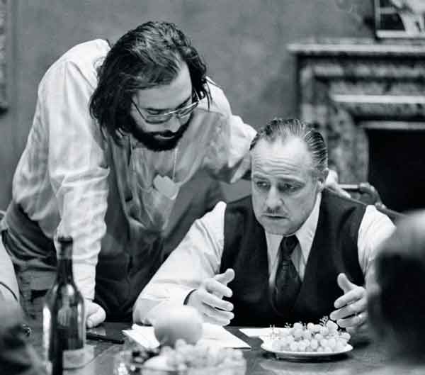 Coppola y Marlon Brando
